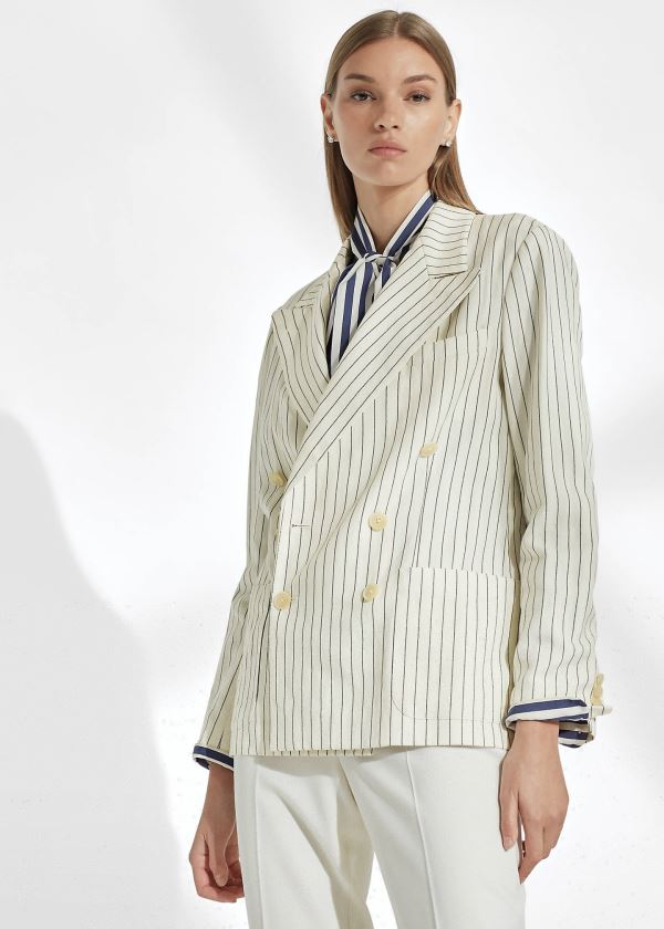 Women's Ralph Lauren Alexi Striped Jackets | 397651PGM